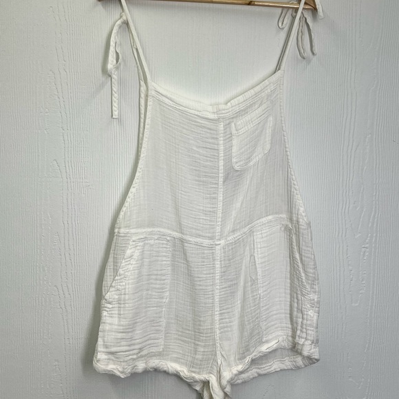 Abercrombie & Fitch - White Lightweight Adjustable Strap Short Romper Size XL - Picture 5 of 9